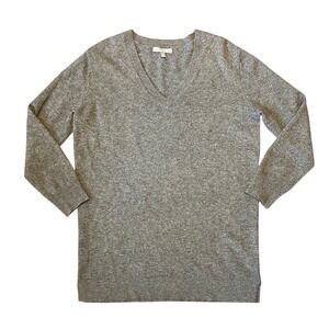 Neiman Marcus Cashmere Sweater‎ Mens Large Long V-Neck Gray